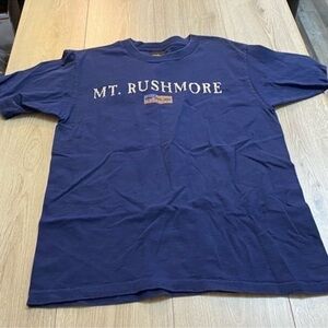 Prairie mountain Blue Short Sleeve Tee shirt mt Rushmore Mount Rushmore